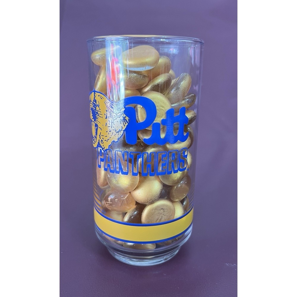 NCAA‎ - Pitt Panthers Big East Basketball drink glass - Getty Oil